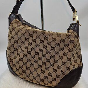 Gucci Monogram Canvas Hobo Bag